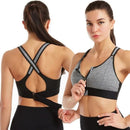 Sports and beautiful back bra set, cross-back sports bra, no chest pad, adjustable size, and can be worn inside normally.