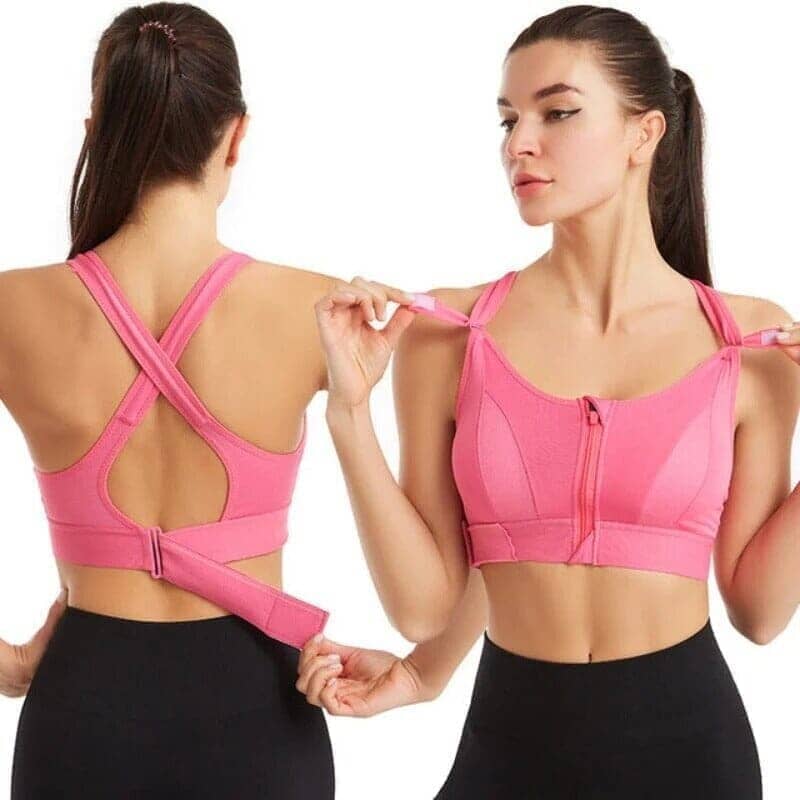 Sports and beautiful back bra set, cross-back sports bra, no chest pad, adjustable size, and can be worn inside normally.