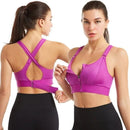 Sports and beautiful back bra set, cross-back sports bra, no chest pad, adjustable size, and can be worn inside normally.